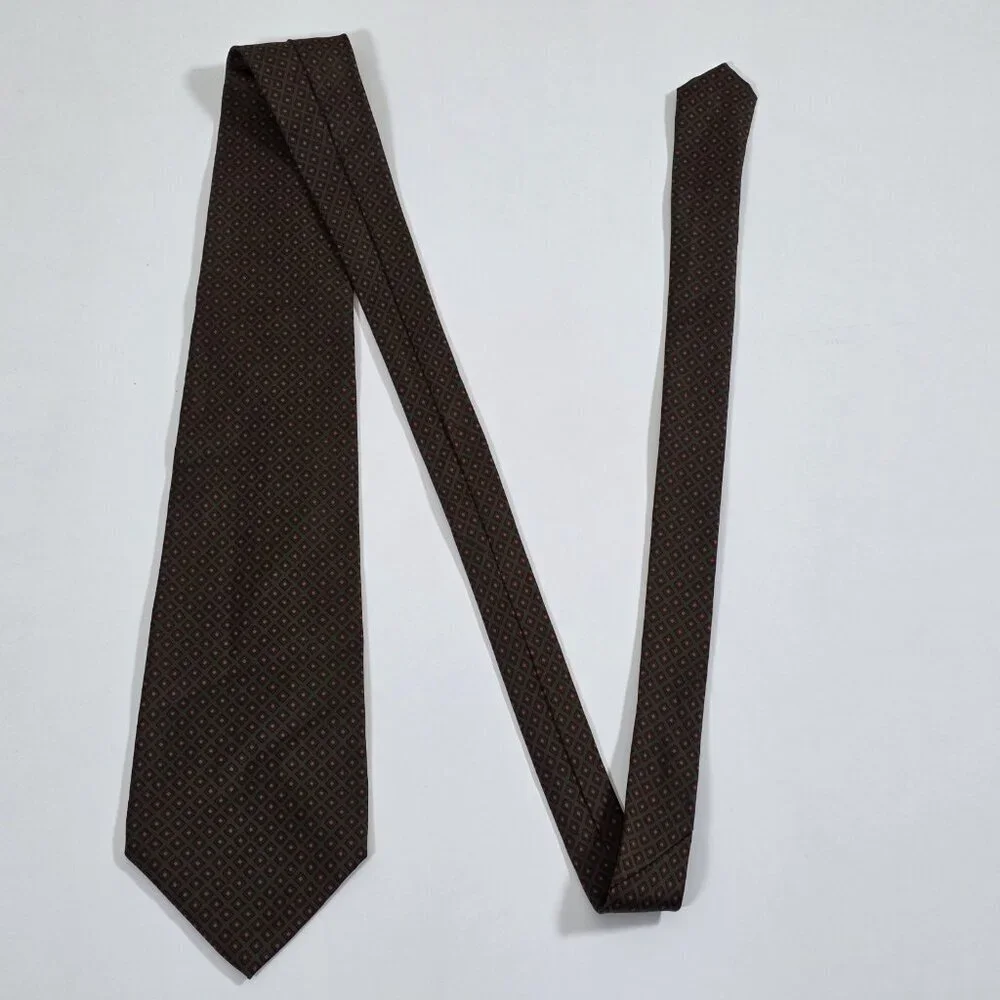 Polo Ralph Lauren Silk Tie Geo Print Preppy Office Hand Finished USA W 4